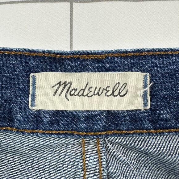 Madewell Jeans Womens 25 Blue Perfect Summer Destructed Edition Cotton Raw Hem - Picture 4 of 13
